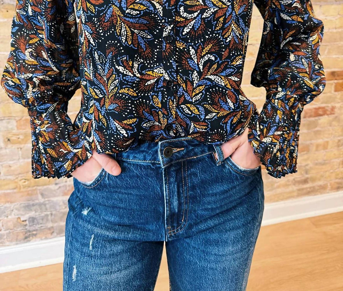 Skies Are Blue - Iris Printed Blouse