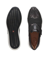 Clarks Women's Un Rio Strap Sneaker in black snake - women's sneaker - view 5