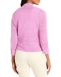 Nic + Zoe Bolero Cardigan Top in camellia - women's cardigan - detail view