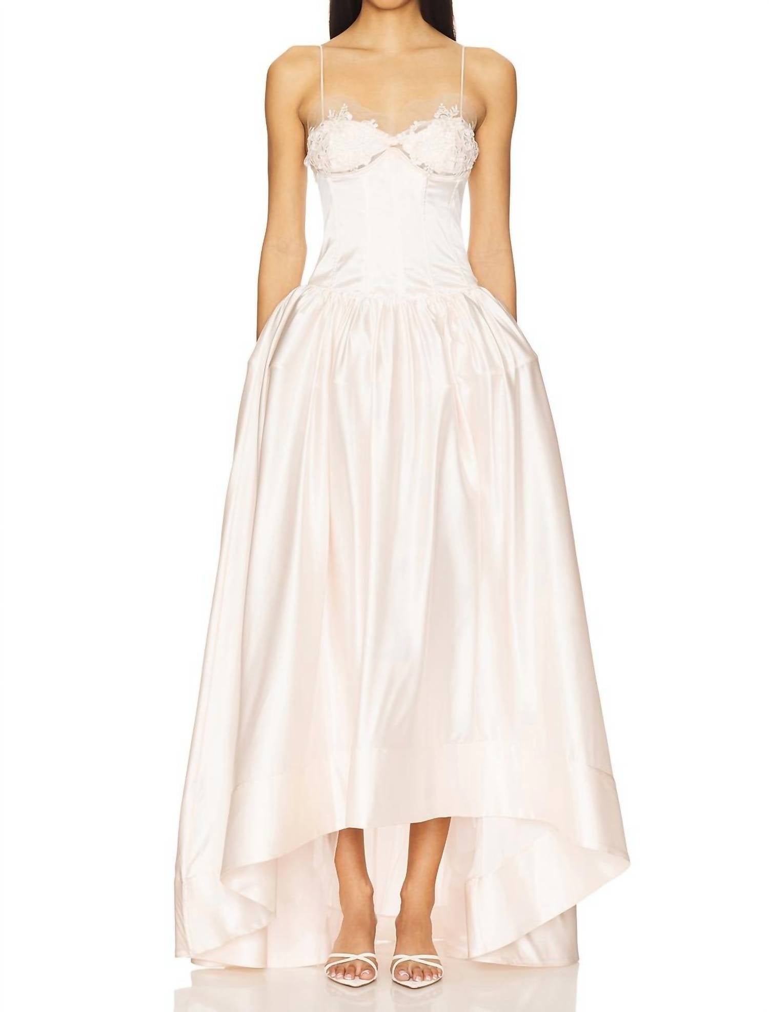 for Love & Lemons Nara Gown in pink - women's dress