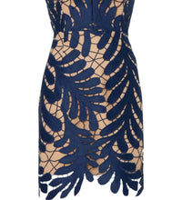 Milly - Osianna Strapless Leaf Lace Mini Dress