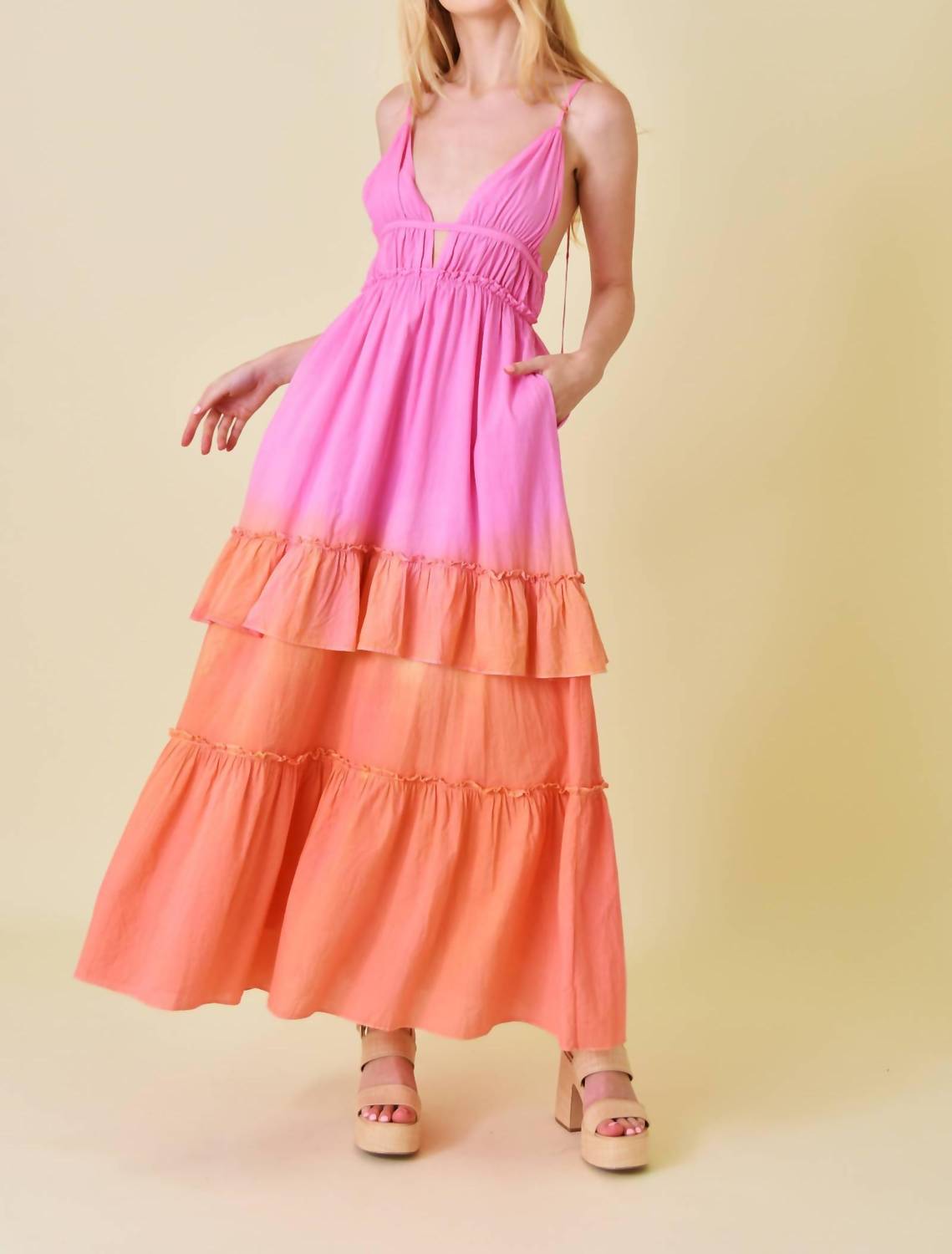 Fore Collection - Flirty Flutter Maxi Dress