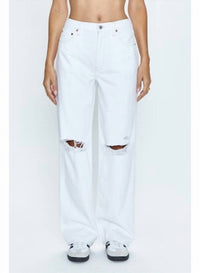 PISTOLA Grayson High Rise Baggy Jeans in white - women's jeans