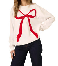 Project Social T - Flocked Bow Sweatshirt