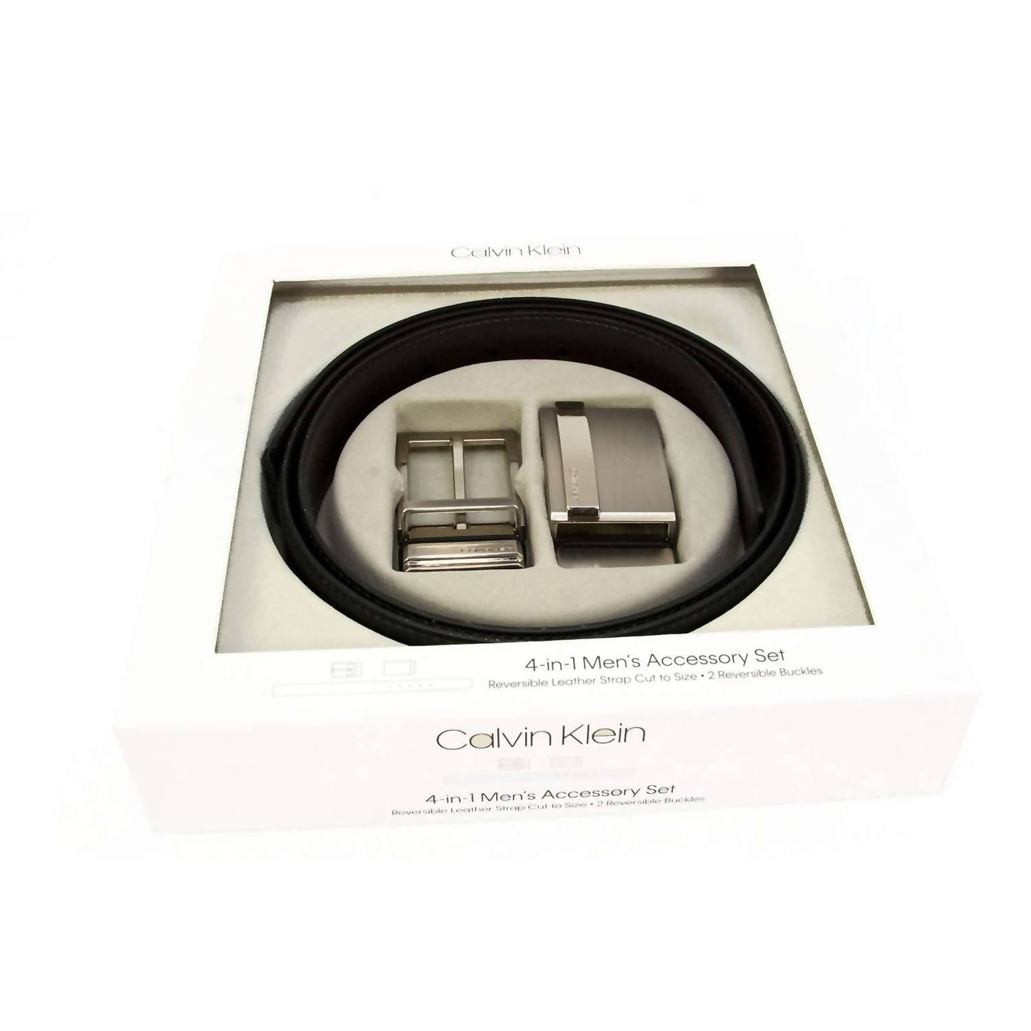 Calvin Klein - Men's Reversible Leather Belt 3 Piece Set