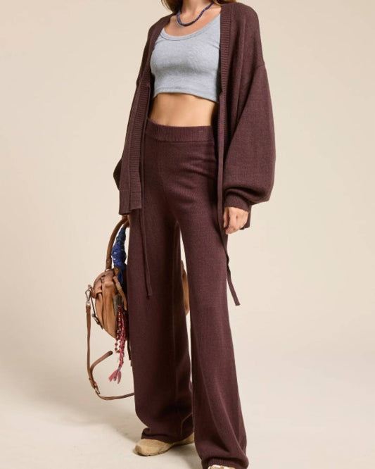 Mimosa - Ribbed Detail Knit Cardigan