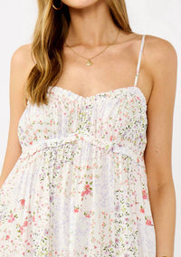 Lovestitch - Smocked Ditsy Floral Tiered Maxi Dress