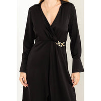 Hyfve - Kind Hearted Satin Wrap Effect Midi Dress