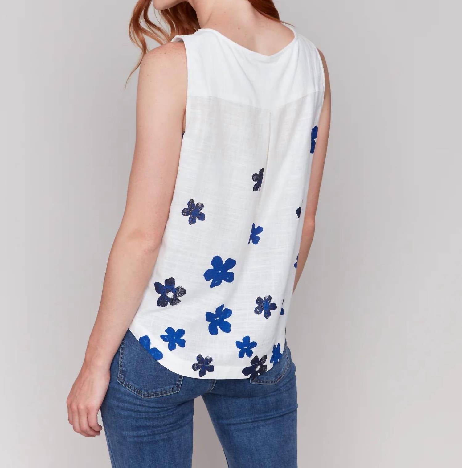 Charlie B - sleeveless woven top