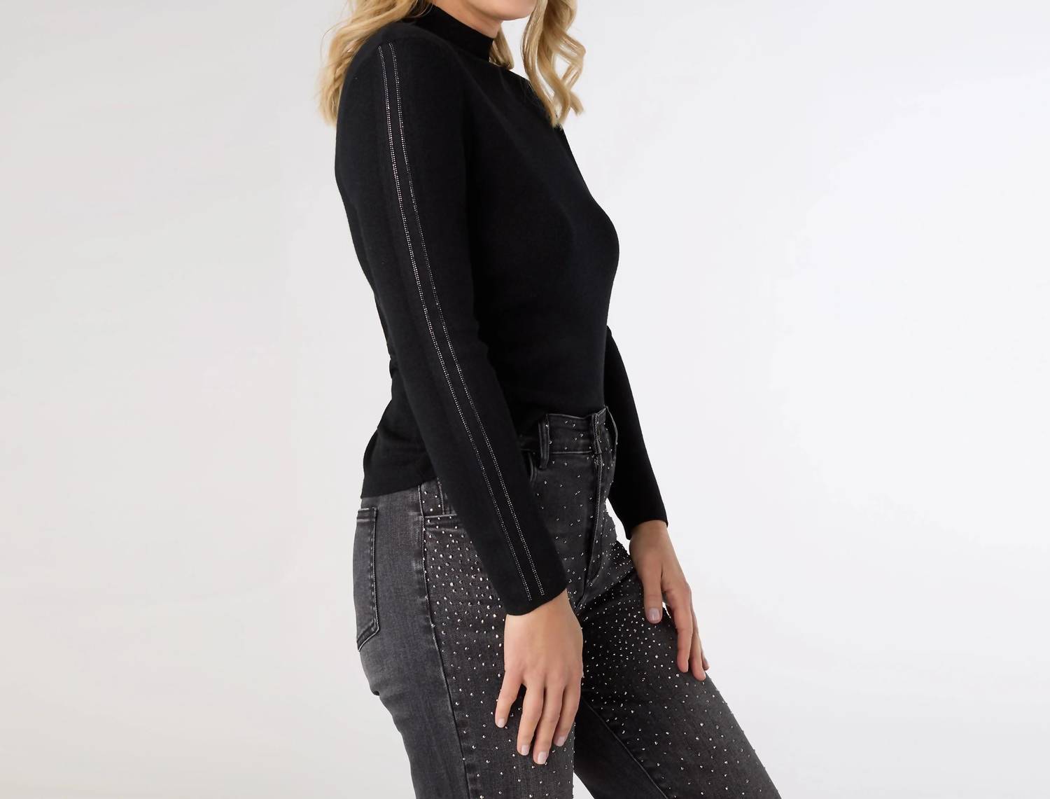 Coco + Carmen - Ataya Sweater with Sparkle Sleeve