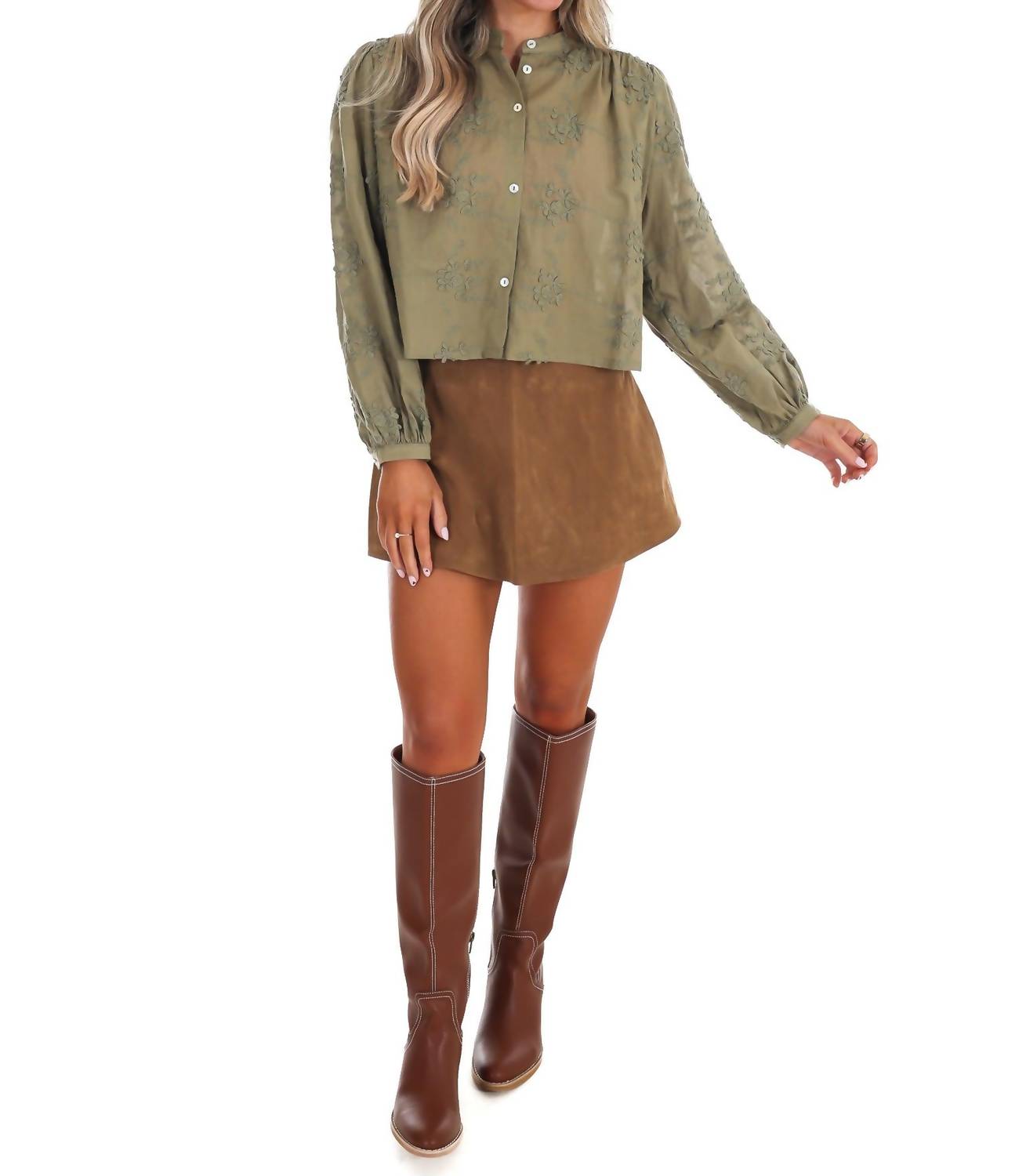 So Me - Meadow Bloom Floral Button Top