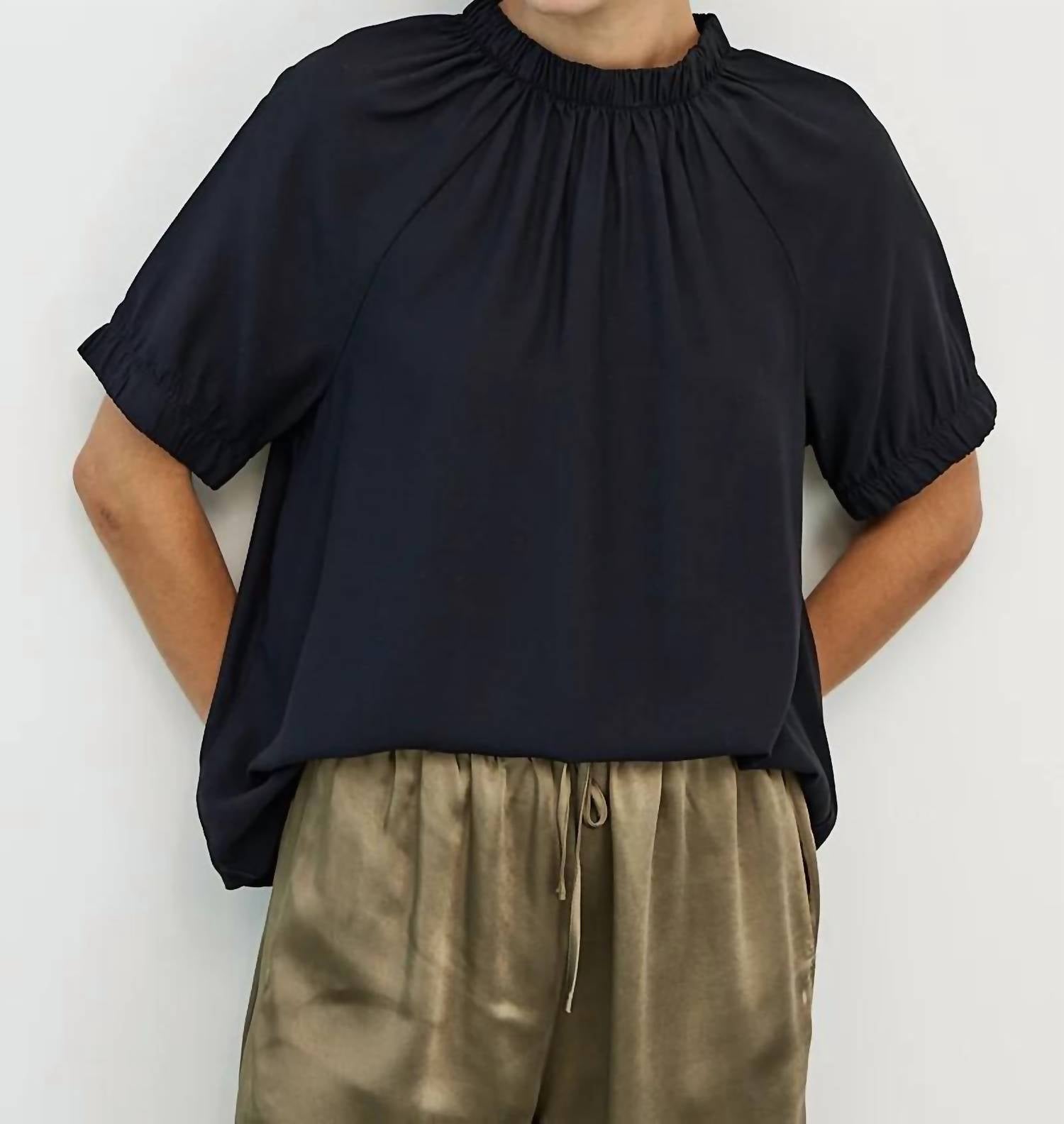 Grade & Gather - Women's Mason Smocked Neck Blouse