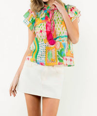 Thml - Floral Cap Sleeve Top