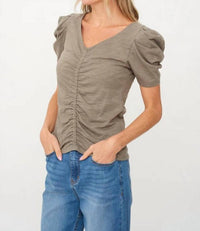 Six/Fifty - Camilla Short Sleeve Ruched Tee