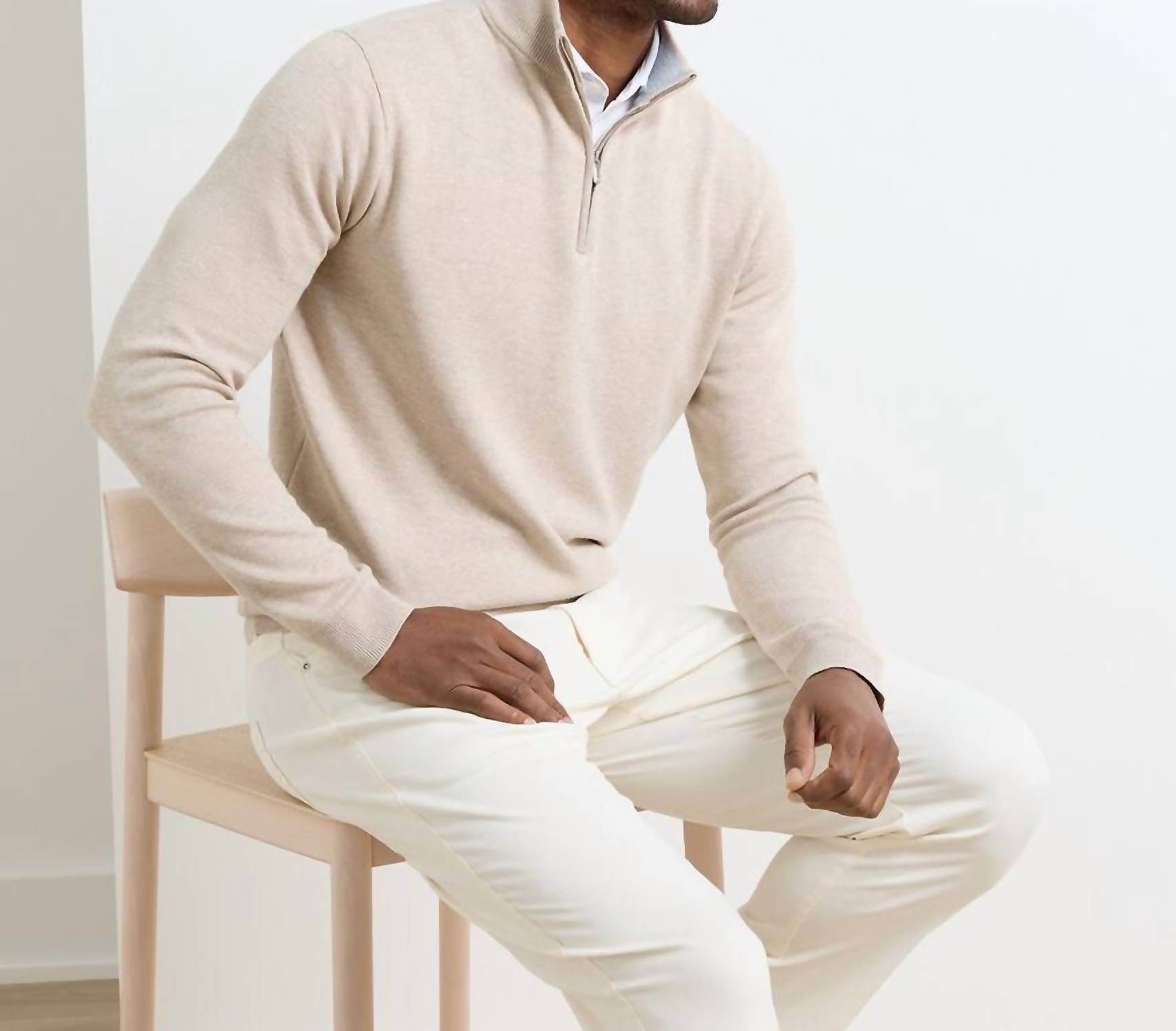Peter Millar - Men's Coolspun Lite Cotton Quarter Zip Top