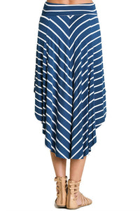 Umgee - Bohemian Striped Midi Skirt