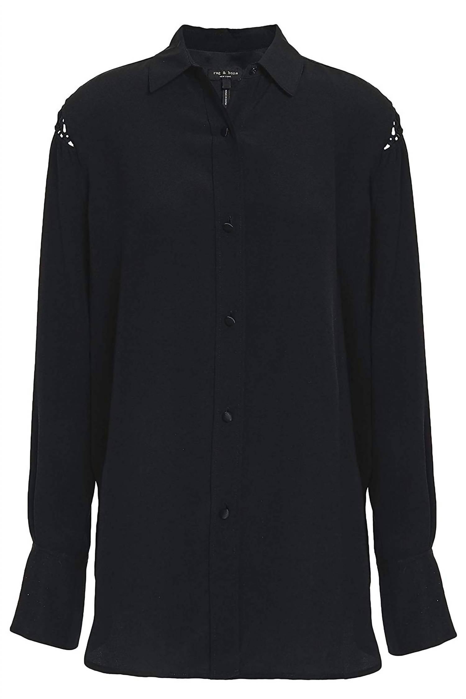 Hana Button Down Long Sleeve Silk Shirt Blouse