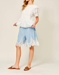 Aaron & Amber - Women's Cotton Blend Bermuda Shorts