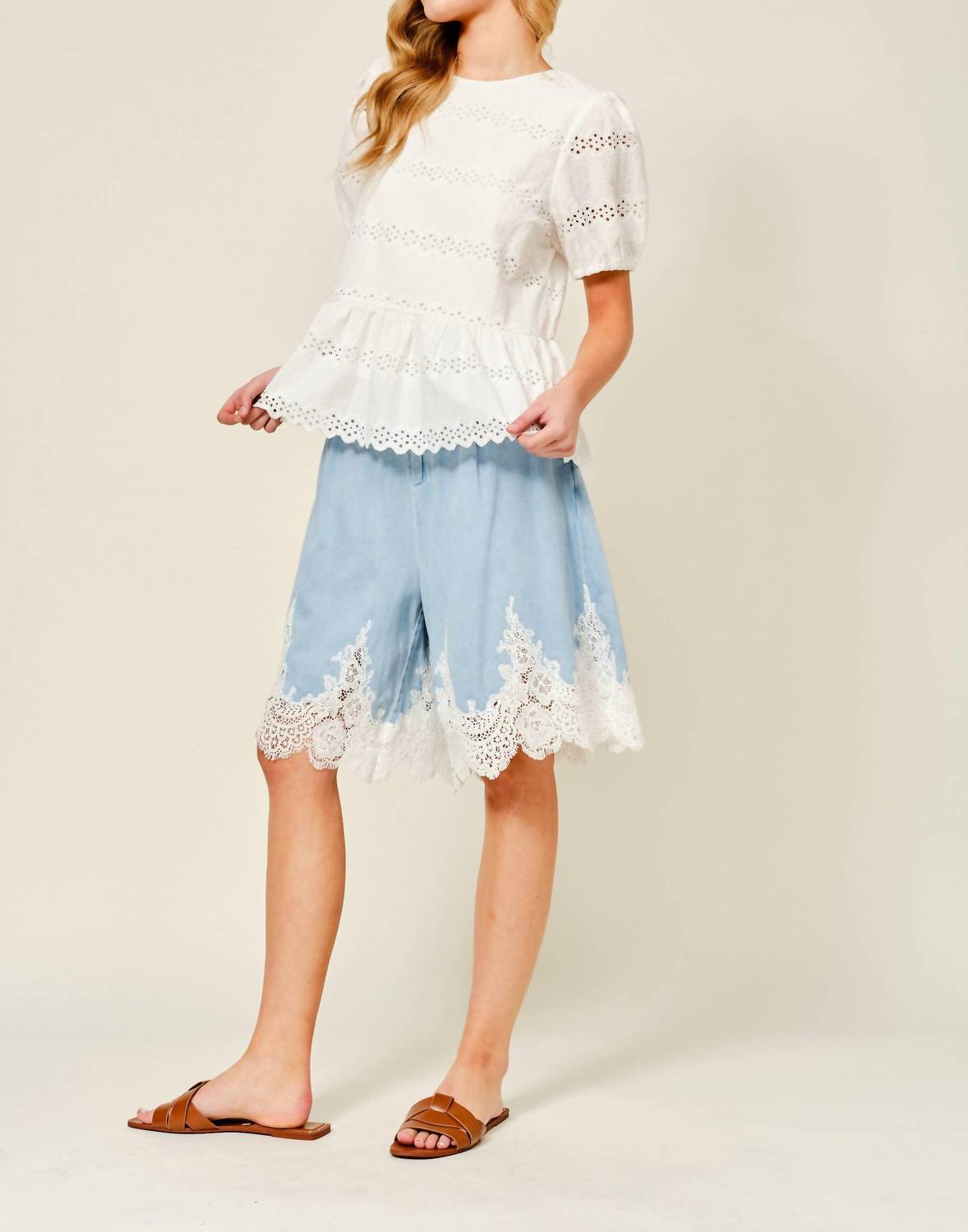 Aaron & Amber - Women's Cotton Blend Bermuda Shorts