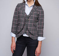 Smythe - One-button Windowpane Blazer