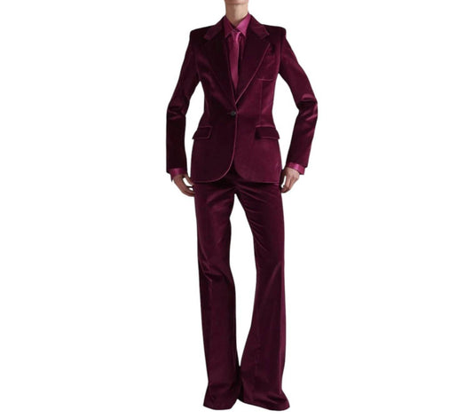 Barbara Bui - Women's Bootleg Suit Velvet Trousers