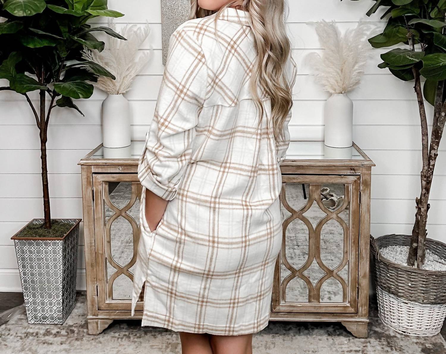 Cozy Co. - In This Moment Button Up Shacket Dress