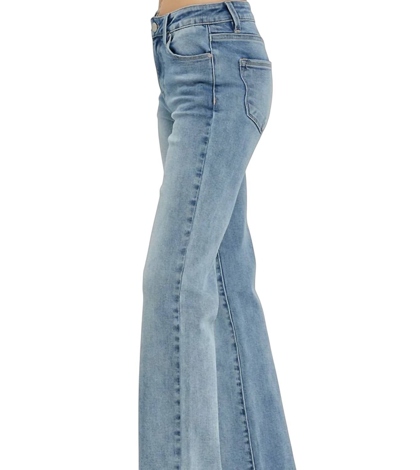Risen - Mid Rise Straight Leg Jeans