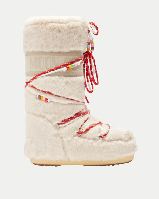 Moon Boot - Kid's Icon Faux Fur Beads Tall Boot