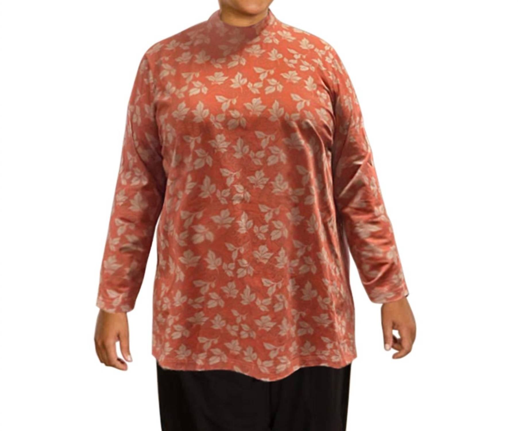 On The Plus Side - Mock Turtleneck Long Sleeve Sweater - Plus