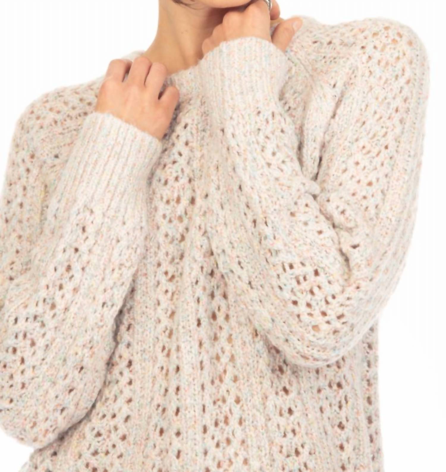 hello nite Crew Raglan Sweater in blush - women's sweater - alternate view
