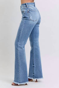 Judy Blue - High Waist Bootcut With Fray Hem Jeans