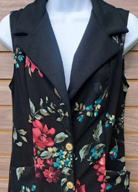 J. Mode - Women's Long Vest/dress W/floral