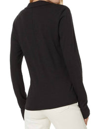 Lilla P - Women's Long Sleeve Collared V-neck