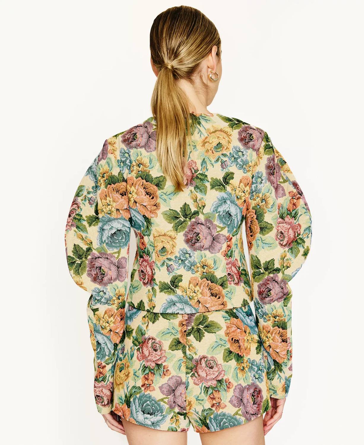 Line And Dot - Cambria Floral Zipper-front Jacket
