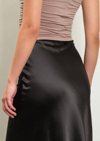 Blu Pepper - Midnight Charmeuse Slip Skirt