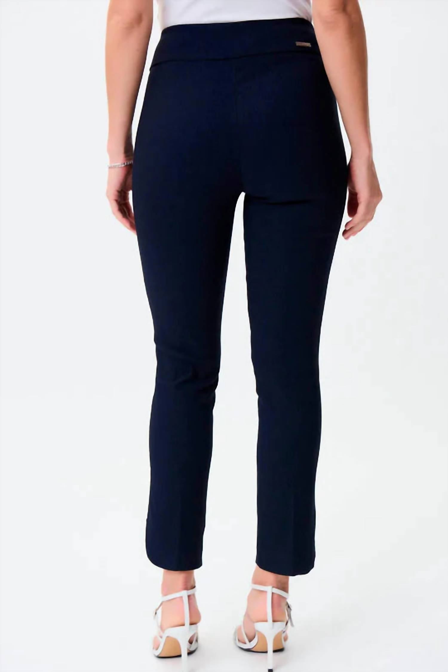 Joseph Ribkoff Women's Melia Jacquard Pants in midnight blue - women's pants - alternate view