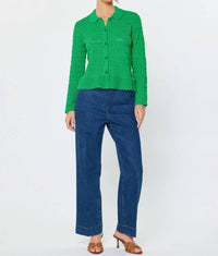 Current Air - Multi Stitch Collar Neck Long Sleeve Cardigan