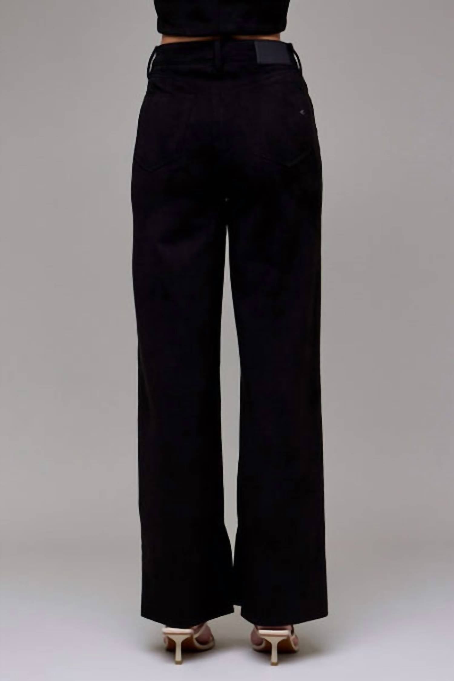 Hidden - Ella Suede Side Slit Pants