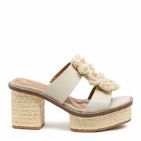 Kelsi Dagger - Women's Grandy Raffia Flower Platform Sandals
