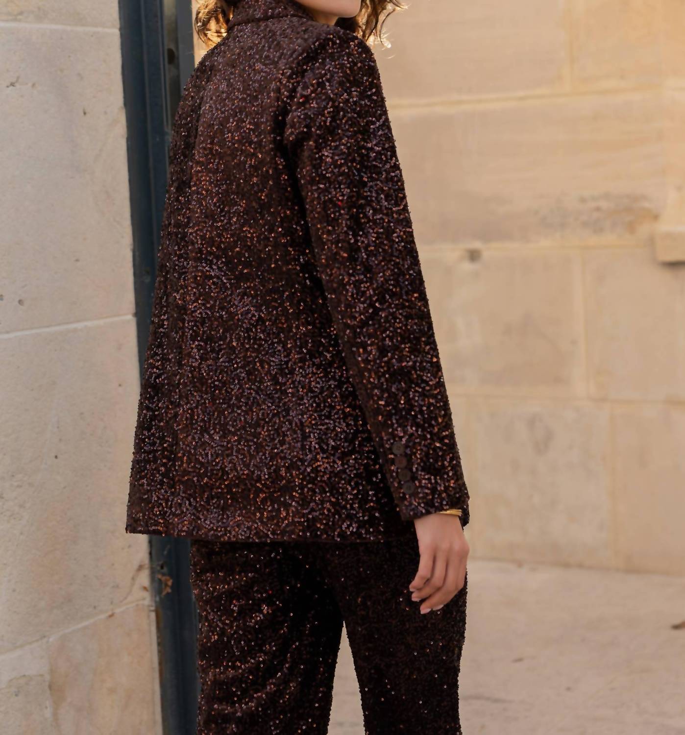 Attentif - Straight Cut Sequin Blazer
