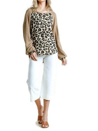 Umgee - Leopard Print Long Sleeve Top