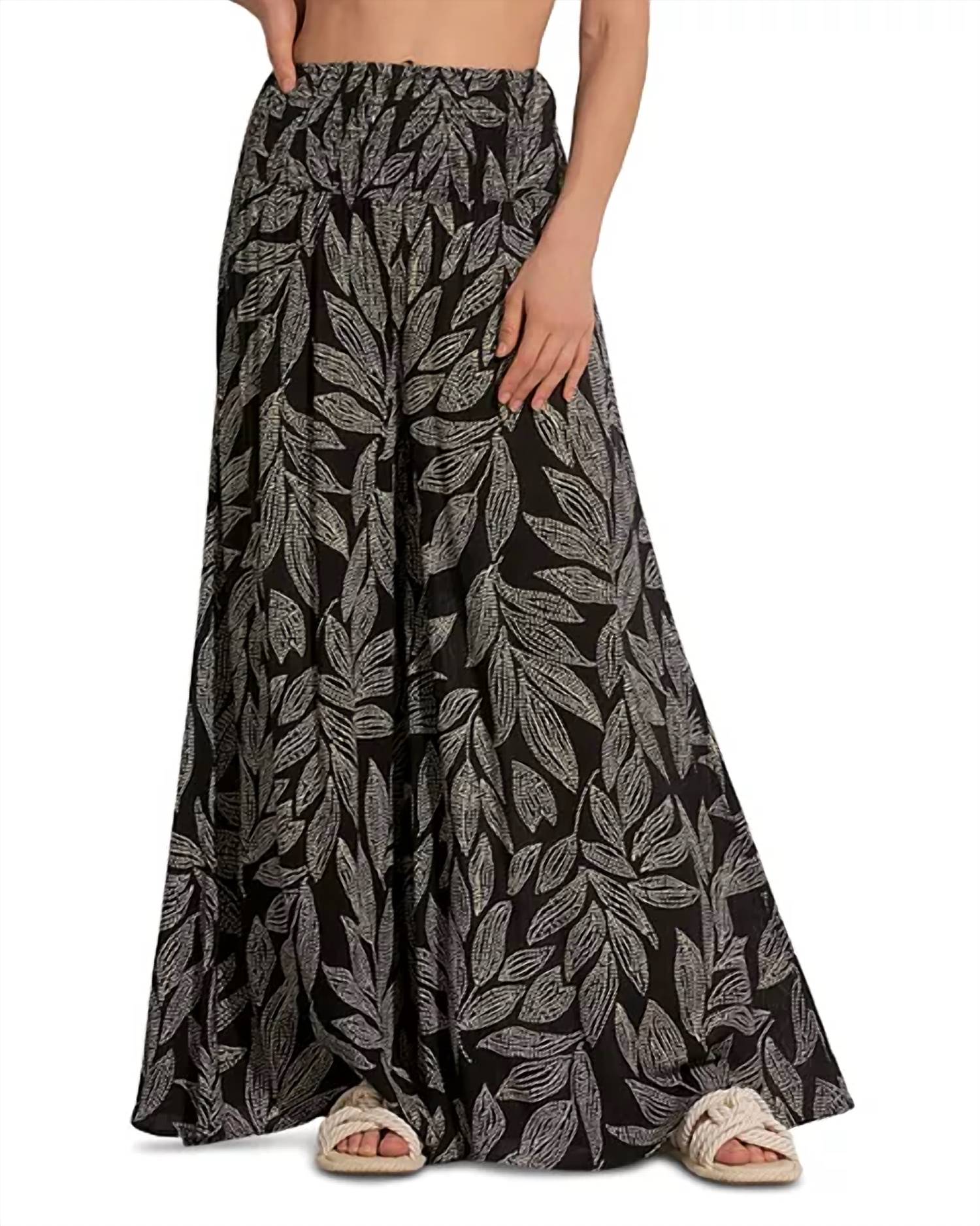 Elan - Cartagena Print Palazzo Pants