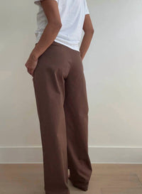 Et Clet Kalli Relaxed Fit Trousers in brown - women's pants - alternate view