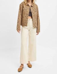 RISEN Bring Out Your Animal Jacket in beige - women's jacket - detail view