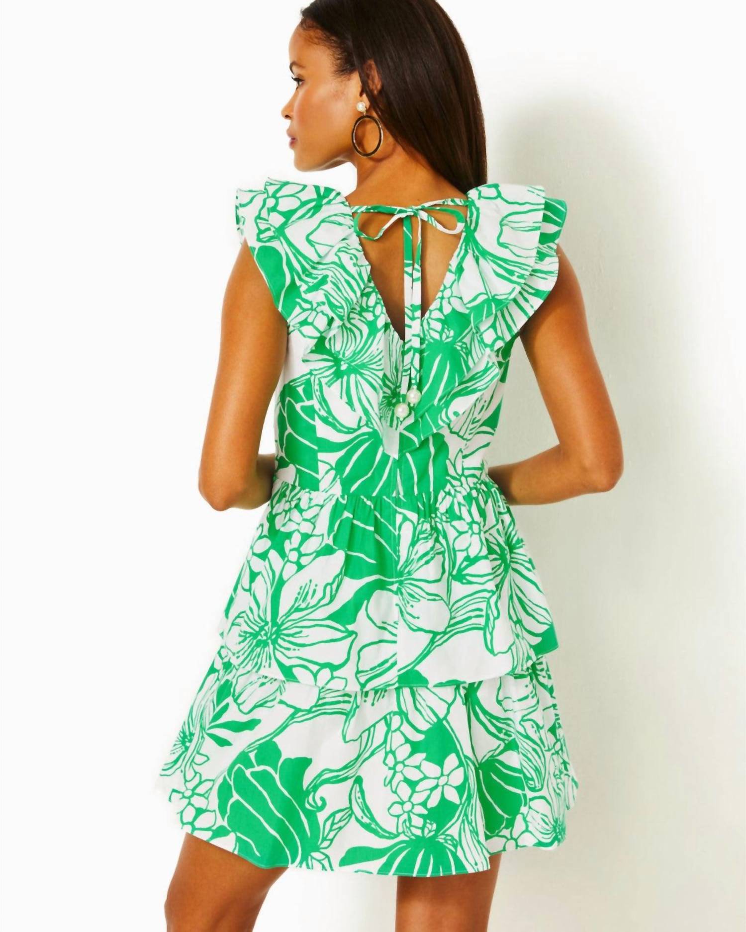 Lilly Pulitzer - Ritamarie V-neck Cotton Ruffle Dress