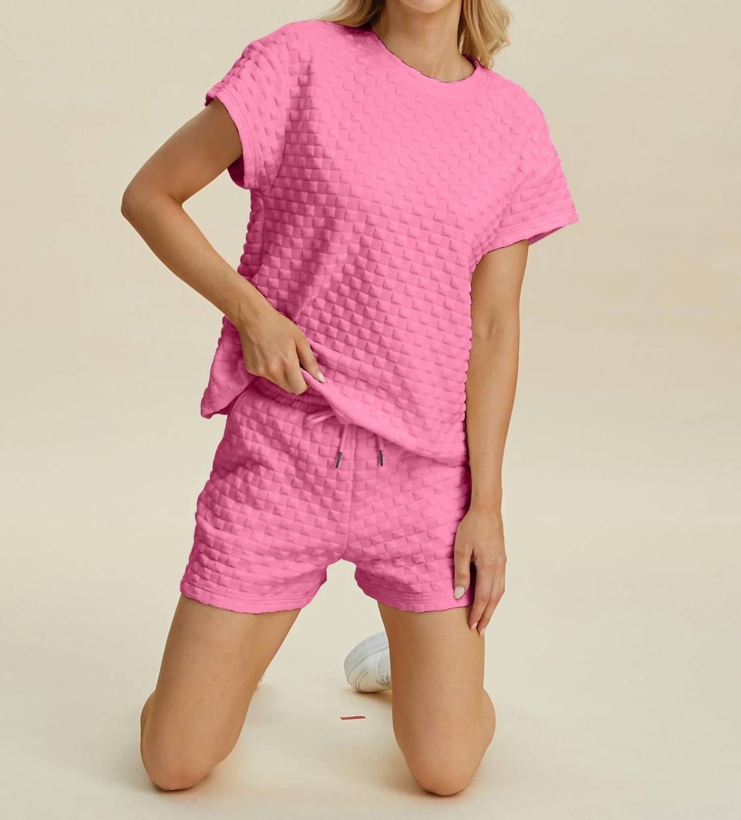 Double Take - Spring Ready Quilted Short Set