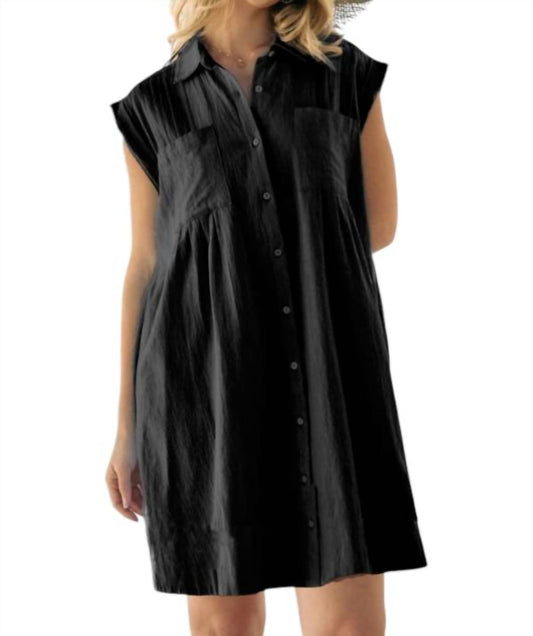 Oddi - Solid Collar Shirt Dress