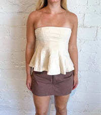 day + moon Elodie Mini Skort in brown - women's skirt