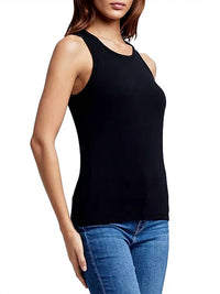 L'Agence Nia Racerback Tank Top in black - women's tank top - detail view