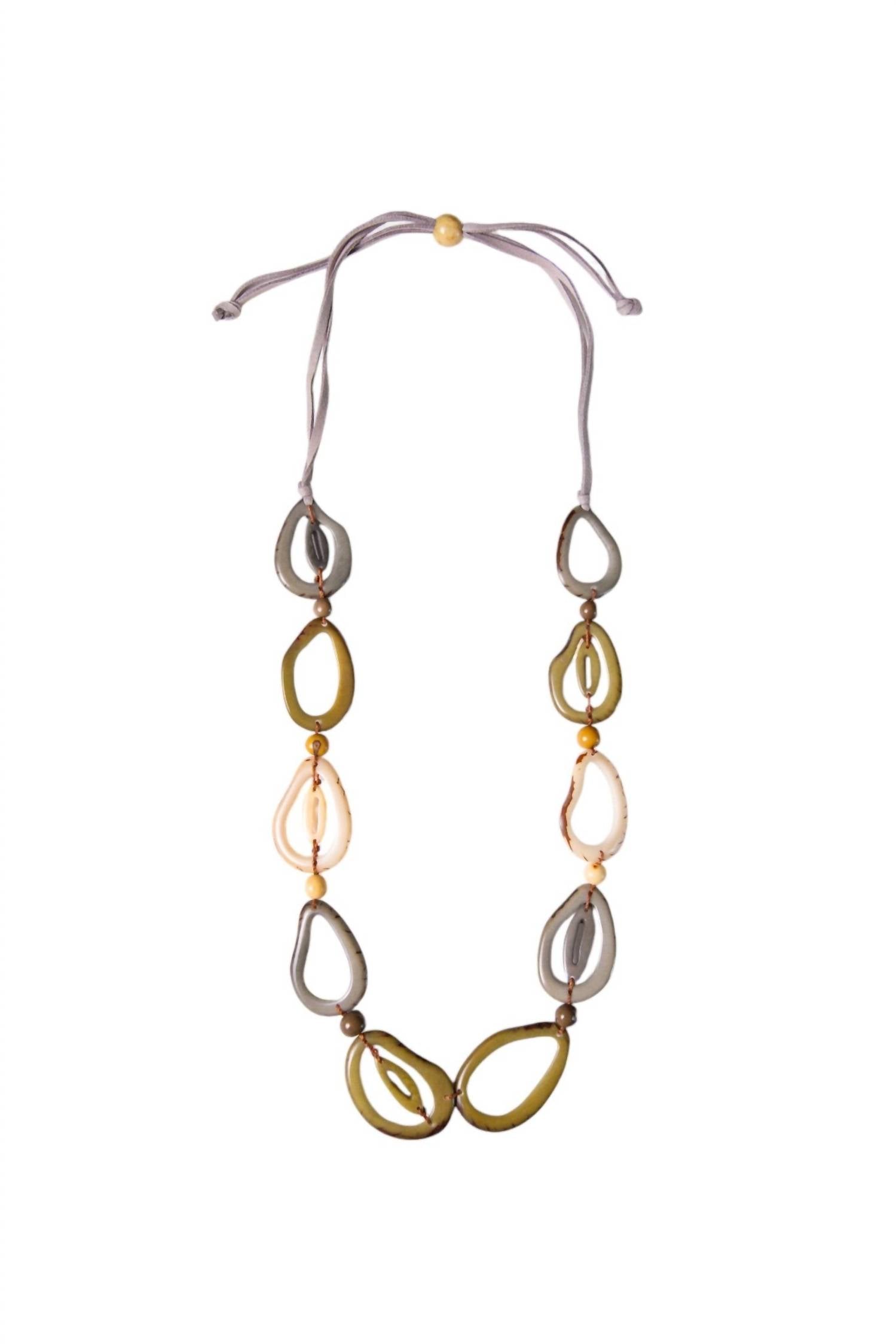 Tagua Jewelry Women's Emily Necklace in olive combo - women's jewelry